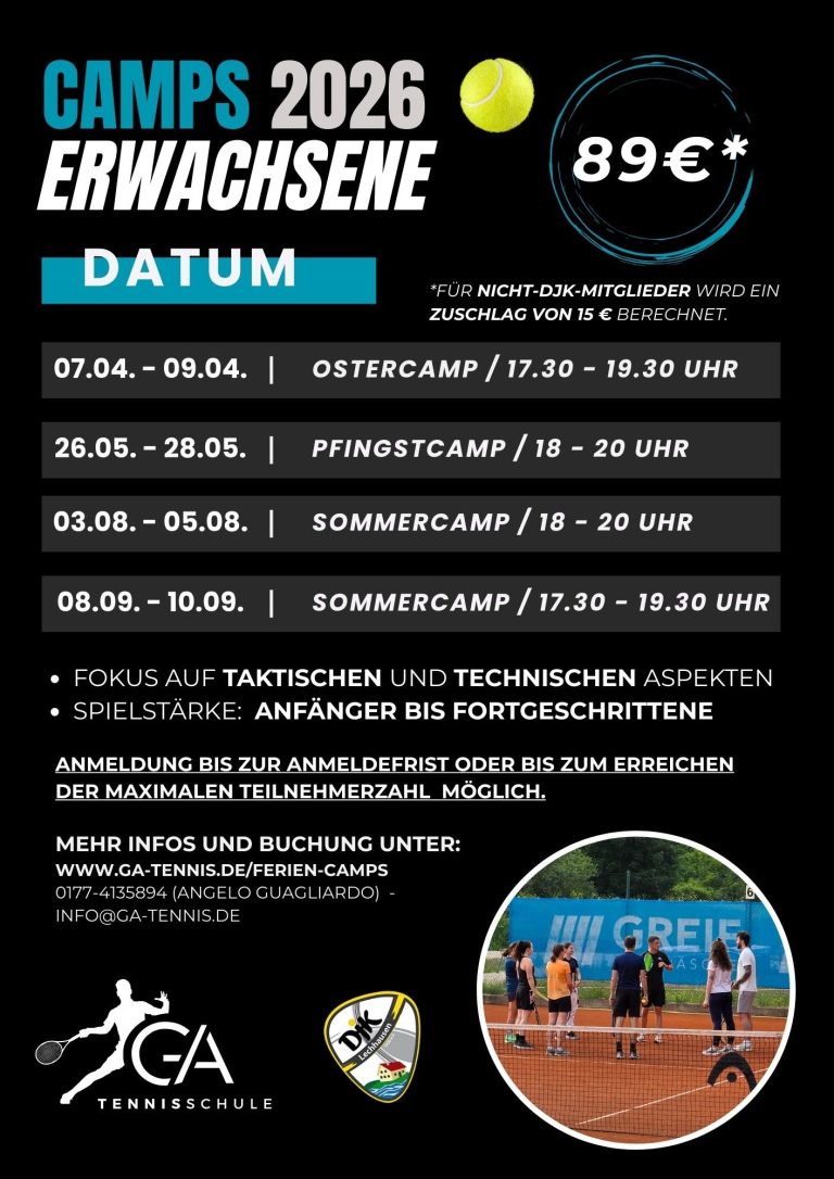 Tenniscamp Augsburg Tenniscamps der GA-Tennisschule und Padel in Augsburg